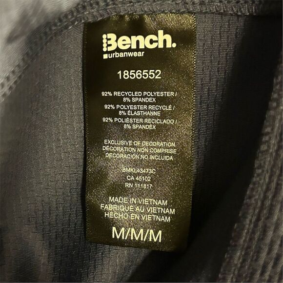 Bench Men's Blue Full Zip Pullover Jacket Size M Eco-Friendly Casual - Picture 7 of 16